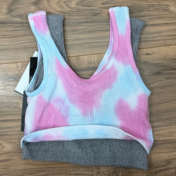 Pack of 2 Maidenform Girls Bras Gray & Tie Dye Size Large New with Tag - Picture 1 of 4